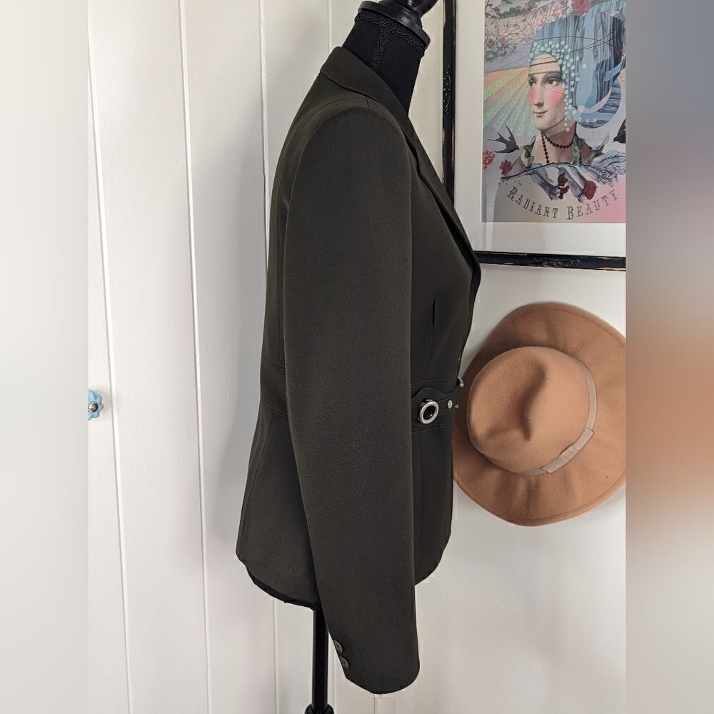 Vertigo Paris Military Dark Academia Moody  Classic Tailored Blazer SM  - Picture 6 of 10